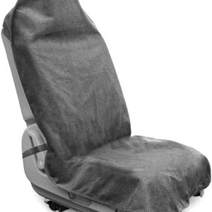 Waterproof Sweating Car Seat Cover for Post Gym Workout, Running, Swimming, Beach and Hiking, Universal Fit Non-Slip Bucket Seat Protector for Cars SUV Trucks, Machine Washable (Grey)