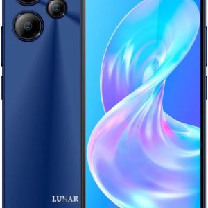 LUNAR Eclipse L1 5G Unlocked Android Smart Phone, 6.79 Inches Display, 5000mAh Battery, Fast Charging, 50MP+5MP+2MP Rear Camera with AI, 16MP Front Camera, Android 14, Aura Blue