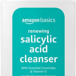 Amazon Basics Cleanser Face Wash – Renewing Salicylic Acid with Ceramides & Vitamin D, 8 fl oz, 1-Pack