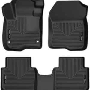 Husky Liners Weatherbeater Floor Mats | Fits 2023-2024 Honda CR-V (Includes Hybrid Models) | Front & 2nd Row, 3-pc Black – 99411