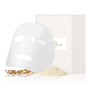 I’m from Rice Sheet Mask Pack of 5, Korean Rice Face Mask, Creamy Hydration for Dry, Combination Skin, Moist, Milky Essence, Biodegradable, Vegan, Hypoallergenic, 20ml