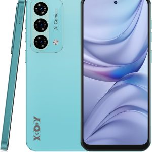 Xgody Unlock Phone Mate 60,6.79 Inch HD+ Screen Smartphone,4G Dual SIM Cheap Mobile Phones 4GB+ 128GB Expanded 512G 5280mAh 21MP Camera T-Mobile Android Phone with Finger&Face Unlock Hint Blue