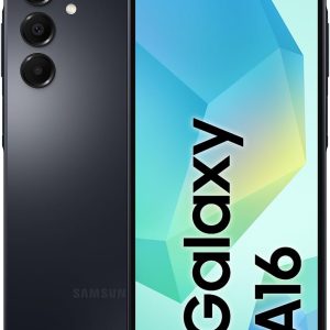 Samsung Galaxy A16 4G LTE (128GB + 4GB) International Model SM-A165F/DS Factory Unlocked, 6.7″, Dual SIM, 50MP Triple Camera (Case Bundle), Black
