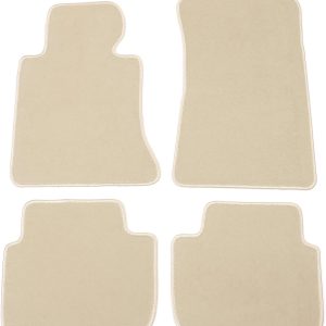 IKON MOTORSPORTS, Floor Mats Compatible with BMW 3 Series E46, 1998-2006 Factory Fitment Beige Nylon Front & Rear Car Floor Mats Liner Carpets Replacement 4PCS