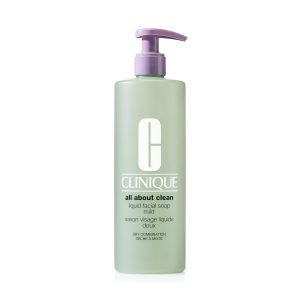 Clinique All About Clean Liquid Gentle Facial Cleanser Soap For Dry Combination Skin Types, Mild