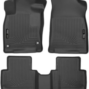 Husky Liners Weatherbeater Floor Mats | Fits 2016 – 2021 Honda Civic Coupe/Sedan/Hatchback (See Description); 2019 – 2021 Honda Insight | Front & 2nd Row, 3-pc Black – 98461