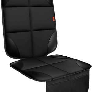 Car Seat Protector 1 Pack Car Seat Cushion Mat Thickest Padding,Waterproof 600D Fabric Car Seat Covers for Non-Slip Backing Mesh Pockets for Baby and Pet (1 Seat Protector)