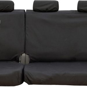 Covercraft Carhartt Super Dux SeatSaver Custom Seat Covers | Fits 2019-2025 Silverado/Sierra 1500/2500/3500 Crew Cab & Double Cab | 2nd Row 60/40 Bench Seat, Super Dux Black