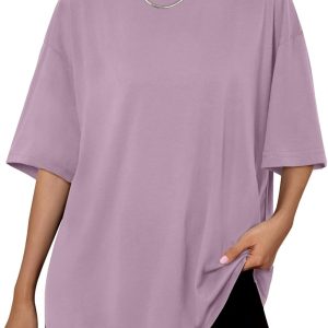 Trendy Queen Womens Oversized Summer T Shirts Fashion Workout Plus Size Tops Short Sleeve Beach Vacation Gym Clothes 2025