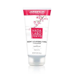 Hada Labo Tokyo Gentle Hydrating Foaming Facial Cleanser, Fragrance-Free Sensitive Skin Face Wash with Hyaluronic Acid and Conditioning Agents Soften Skin, Locks In Moisture, 5.0 Oz