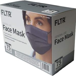 General Use Face Mask, Black, 75 count