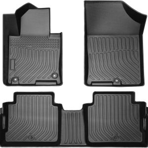 Custom Floor Mats for Hyundai Sonata 2015-2019,All-Weather TPE Rubber Floor, Odorless Anti-Slip,1st & 2nd Row, Black (Sonata 2015-2019)