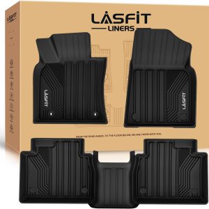LASFIT Floor Mats for Toyota Camry 2024-2018, FWD Only (Not Fit Hybrid or AWD), All Weather Custom Fit Floor Liner for Camry L/LE/SE/TRD/XLE/XSE Front & Rear 2 Row Car Mats, Black