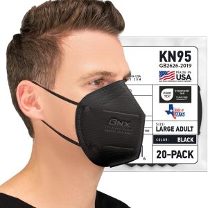 BNX KN95 Face Masks Made in USA (Adult Large, Adult Medium, Kids Small) (Earloop) (Model: E95/E95M/E95S)