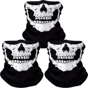 ZKSM 3Pcs Breathable Face Masks Skull Mask Seamless Balaclava Mask Headwear Scarf