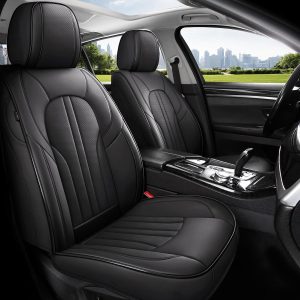Front Car Seat Covers,Car Seat Protector Waterproof,Seat Covers Front Set, Car Seat Protectors,Automotive Seat Covers Fit for Most Cars Black