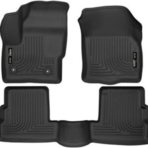 Husky Liners Weatherbeater Floor Mats | Fits 2015-2019 Lincoln MKC | Front & 2nd Row, 3-pc Black – 99301