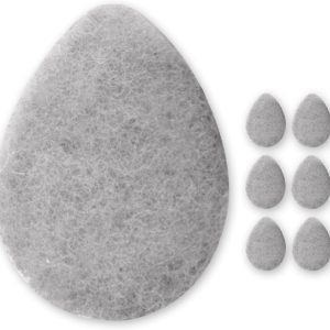 KOL Face Scrubber, Charcoal Infused Exfoliating Facial Cleansing Pads, Disposable Exfoliator Face Sponge for Daily Cleaning and Makeup Removal, 6 Count