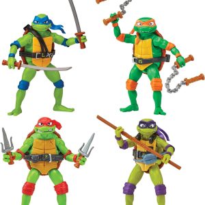 Teenage Mutant Ninja Turtles: Mutant Mayhem Basic Figure Turtle 4-Pack Bundle by Playmates Toys