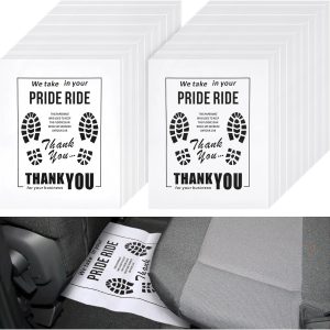 500 Pcs Paper Floor Mats for Cars – 20×16″ Disposable Floor Mats for Cars, Auto Vehicles Floor Covers with Footprint Words, White Floor Pads for Cars, Auto Detailing Supplies