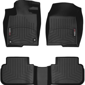 WeatherTech Custom Fit FloorLiners for Integra, Civic Si, Civic Type R, Civic, Integra Type S – 1st & 2nd Row (441692-1-2), Black