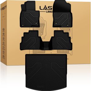 LASFIT Floor Mats & Cargo Mat Fit for Mazda CX5 2025-2017, Custom Fit TPE All Weather 2025 2024 2023 2022 2021 2020 2019 2018 2017 Floor Mats & Trunk Liner Full Set Car Mats for Mazda CX-5, Black