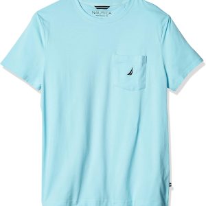 Nautica Men’s Solid Crew Neck Short-Sleeve Pocket T-Shirt