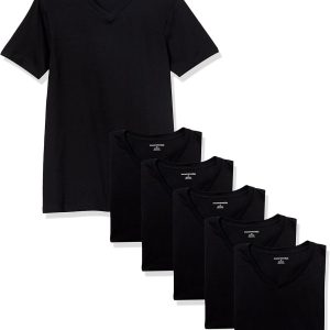 Amazon Essentials Men’s V-Neck Undershirt, Breathable, Cotton, Pack of 6