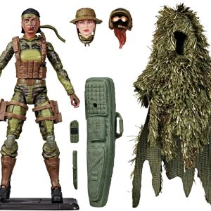 G.I. Joe Classified Series 60th Anniversary Action Marine – Sniper, Collectible 6 Inch Action Figure with Ghillie Suit and 19 Accessories