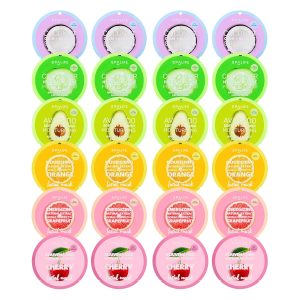 SpaLife Beauty Fruit Facial Sheet Masks 24 Pack – Face Masks Skincare Set – Hydrating Face Masks – 6 Natural Fruit Extract Formulas – Orange, Grapefruit, Coconut, Cherry, Avodcado, Cucumber