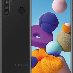 Samsung Galaxy A21 GSM Unlocked Android Cell Phone, US Version Smartphone, 32GB Storage, Long-Lasting Battery, 6.5” Infinity Display, Quad Camera, Black (Renewed)