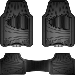 Armor All 3-Piece All-Season Floor Mats, Universal Fit Mats for Cars, Trucks, SUVs — Black