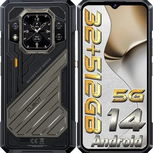 CUBOT KingKong X Rugged Smartphone 5G- 32GB RAM+512GB ROM Cell Phones, 10200mAh Battery, 100MP Camera, 6.58″ FHD+1.85″ Dual Screen, IP68/IP69K Phone Unlocked, 5G Dual SIM Android 14 Phone, NFC/GPS/OTG