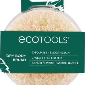 EcoTools Dry Brush, Gentle Exfoliating Scrubber for Skincare and Beauty, Pore Cleansing, Pink