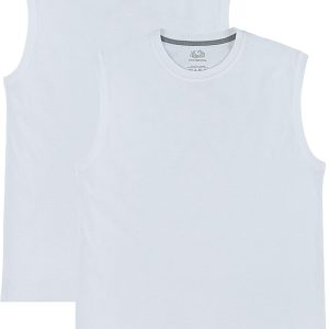 Fruit of the Loom Men’s EverSoft Cotton Sleeveless Moisture Wicking T-Shirts with Odor Control