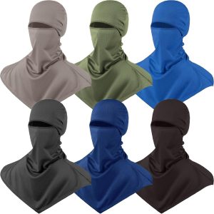 Syhood 6 Pieces Balaclava Face Cover Breathable Long Neck Covers Summer Neck Protector for Men Sun Protection