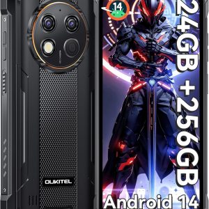 OUKITEL G1 Rugged Smartphone Unlocked – 24+256GB/1TB Android 14 Rugged Cellphones, 6.52”HD Display 10600mAh Battery 48MP Rear Camera IP68/IP69K Waterproof Phone, Dual Sim/NFC/Fingerprint 2025