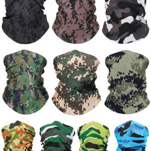 10 Pieces Seamless Bandanas Face Cover Magic Scarf Neck Gaiter Seamless Dustproof Neck Warmer Headbands