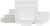 Porlien 24-Piece Classic Square Dinnerware Set for 6-Off White Plates