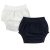 AQX Adult Plastic Pants, Reusable Waterproof Underwear for Incontinence, Leakproof High Waist Cloth Diaper Covers 2Pcs (BlackWhite-2Pcs, 2XL)