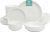 Gibson Home Oslo Porcelain Chip and Scratch Resistant Dinnerware Set, Service for 4 (16pcs), Plates and Bowls Dishes Sets, White