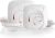 Corelle Vitrelle 18-Piece Service for 6 Dinnerware Set Triple Layer Glass and Chip Resistant, Lightweight Square Plates and Bowls Set, Splendor
