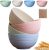 Unbreakable Cereal Bowls 24 oz – Reusable Wheat Straw Bowl – Dishwasher & Microwave Safe- BPA Free – Perfect for Cereal Reusable Dinner Bowls 4 Set, Oatmeal Salad