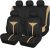Car Seat Cover Full Set, Breathable Vehicle Front Seat and Rear Bench Split Protector, Washable Dustproof Automotive Seat Pad Accessories, Universal for SUV, Truck, Sedan (Beige)