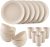 18pcs Wheat Straw Dinnerware Sets, Unbreakable Dinnerware Set Lightweight Dishes Dinner Plates Cereal bowls Cups Kitchen Plates and Bowls Set Microwave and Dishwasher Safe