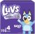 Luvs Size 4 Baby Diapers, Platinum Protection Bluey Diapers for Day & Night, Size 4, 198 Count (Packaging May Vary)