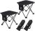 Opliy Camping Stool 2 Pack,13.5 Inch Portable Folding Stool for Outdoor Gardening and Beach Hiking Fishing,Foot Stool with Carry Bag (Black)