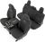 Rough Country Neoprene Seat Covers for Chevy Silverado & GMC Sierra 1500 (2019-2025) w/Rear Seat Storage & Cup Holder – Waterproof & UV Resistant, Foam Padded, Front & Rear Seat Cover Set