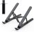 Laptop Stand for Desk, Adjustable Laptop Riser ABS+Silicone Foldable Portable Notebook Holder, Ventilated Cooling Notebook Mount Computer Stand for 10-15.6” Laptops,Tablets-Black