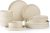 TheTerra Ceramic Dinnerware Sets for 4, 12 Pieces Handmade Reactive Glaze Plates and Bowls Set, Scratch Resistant Dish Set, Oven & Microwave & Dishwasher Safe